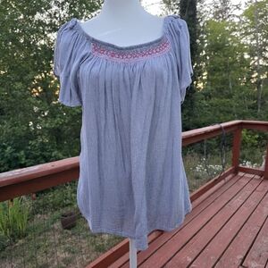 Maurices Blue Blouse Elegant Top
